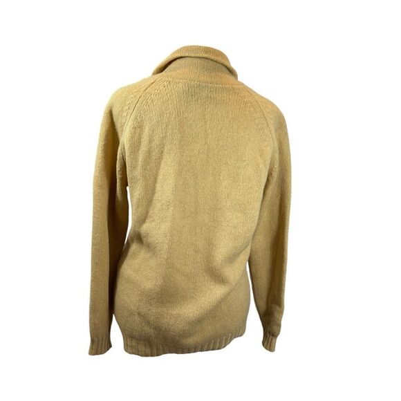 Vintage Peter Scott Shetland Wool Ladies‎ Cardigan Light Yellow Size Medium - Picture 6 of 10